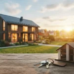 Modern family home in a growing neighborhood representing how to build wealth through real estate